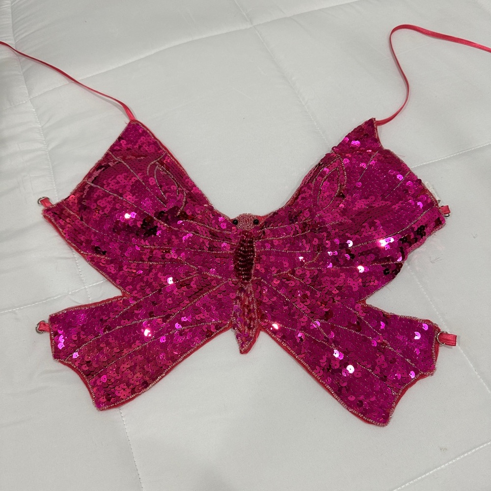 Butterfly Sequenced Wrap Top !